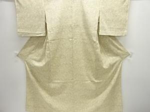 流水に草花模様織り出し本塩沢単衣着物